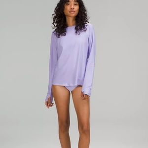 Lululemon Waterside Relaxed UV Sun Shirt Medium, Neon Yellow